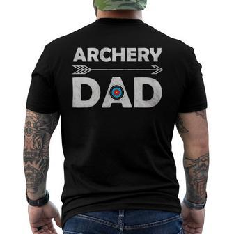Matching Family Archery Dad Arrow Target Team Photo Men's Back Print T-shirt | Mazezy