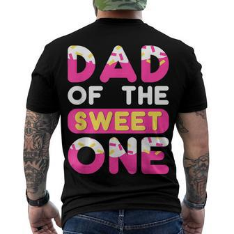 Matching Family Dad Of Sweet One First Birthday Donut Theme Men's T-shirt Back Print - Seseable