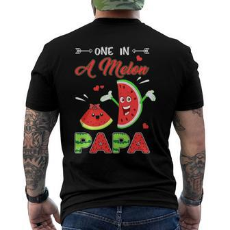 Matching Family One In A Melon Papa Men's Back Print T-shirt | Mazezy