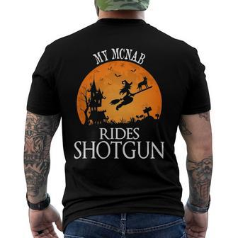 Mcnab Rides Shotgun Dog Lover Party Men's Back Print T-shirt | Mazezy