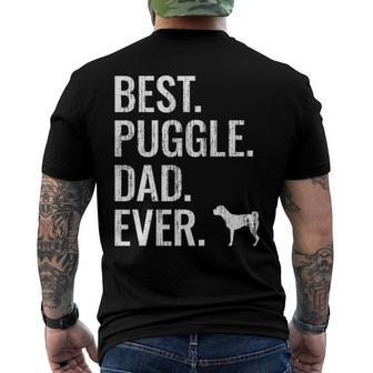Mens Best Puggle Dad Ever - Cool Dog Owner Puggle Men's Crewneck Short Sleeve Back Print T-shirt | Mazezy UK