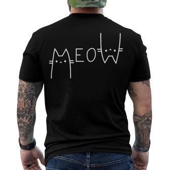 Meow Cat Shirt Meow Kitty Funny Cats Mom And Cat Dad 238 Trending Shirt Men's Crewneck Short Sleeve Back Print T-shirt | Favorety UK