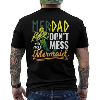 Mens Merdad Quote Dont Mess With My Mermaid Men's Back Print T-shirt | Mazezy CA