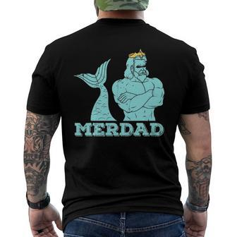 Merdad Security Merman Mermaids Daddy Fathers Day Dad Men's Back Print T-shirt | Mazezy CA