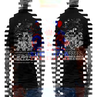 Merica Gnomes Happy 4Th Of July Us Flag Independence Day Men's T-shirt Back Print - Seseable