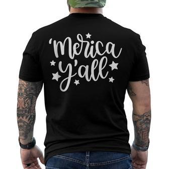 Merica Yall Memorial Day Patriotic Southern 4Th Of July Men's T-shirt Back Print - Seseable