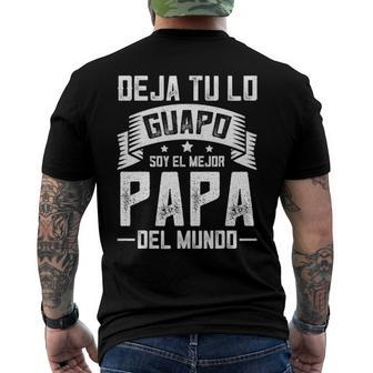 Mens Mexican Mejor Papa Dia Del Padre Camisas Fathers Day Men's Back Print T-shirt | Mazezy