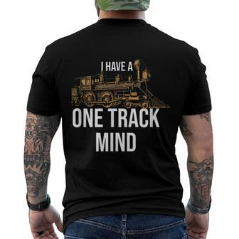 Model Train Locomotive Railroad Collector Men's Crewneck Short Sleeve Back Print T-shirt - Monsterry AU