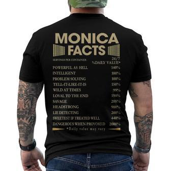 Monica Name Monica Facts Men's T-Shirt Back Print - Seseable