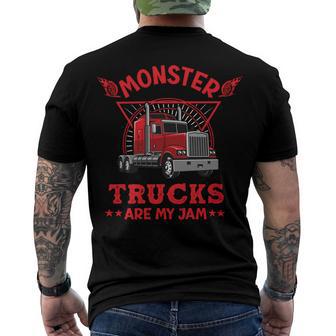 Monster Trucks Are My Jam Men's Crewneck Short Sleeve Back Print T-shirt | Favorety AU