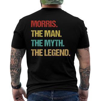 Mens Morris The Man The Myth The Legend Men's Back Print T-shirt | Mazezy
