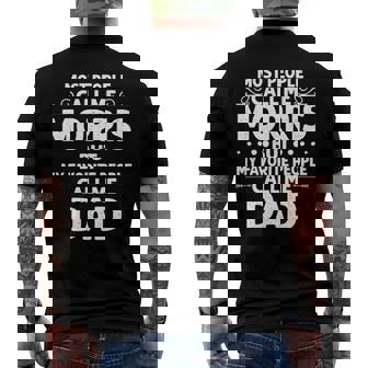 Morris Name Fathers Day Personalized Men Dad Men's Back Print T-shirt | Mazezy