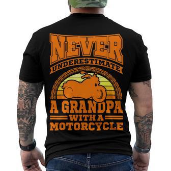 Motorcycle Grandpa Biker S Funny 499 Shirt Men's Crewneck Short Sleeve Back Print T-shirt | Favorety DE