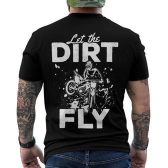 Motorcycle Let The Dirt Fly Dirtbike 494 Shirt Men's Crewneck Short Sleeve Back Print T-shirt | Favorety CA