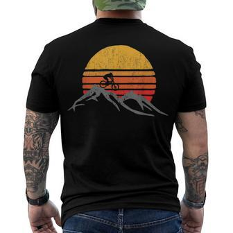 Mountain Bike Vintage Sunset Design Graphic 235 Trending Shirt Men's Crewneck Short Sleeve Back Print T-shirt | Favorety