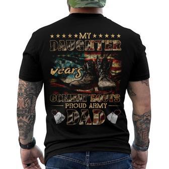 My Daughter Wears Combat Boots Proud Army Dad Men's Crewneck Short Sleeve Back Print T-shirt | Favorety CA