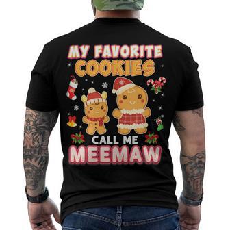 My Favorite Cookies Call Me Meemaw 882 Shirt Men's Crewneck Short Sleeve Back Print T-shirt | Favorety