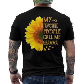 My Favorite People Call Me Gramma 728 Shirt Men's Crewneck Short Sleeve Back Print T-shirt | Favorety DE