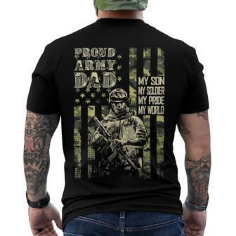 My Son Is A Soldier Proud Army Dad Us 706 Shirt Men's Crewneck Short Sleeve Back Print T-shirt | Favorety CA