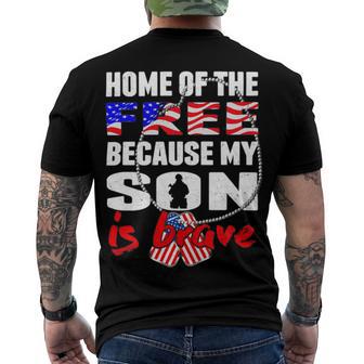 My Son Is Brave Home Of The Free Proud 716 Shirt Men's Crewneck Short Sleeve Back Print T-shirt | Favorety AU