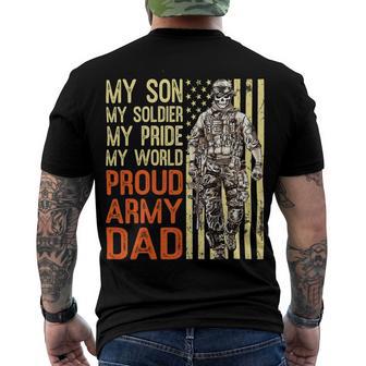 My Son Is Soldier Proud Military Dad 703 Shirt Men's Crewneck Short Sleeve Back Print T-shirt | Favorety DE