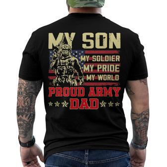 My Son Is Soldier Proud Military Dad 710 Shirt Men's Crewneck Short Sleeve Back Print T-shirt | Favorety AU