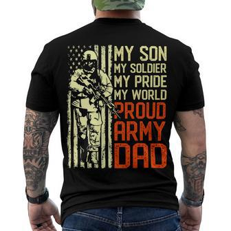 My Son Is Soldier Proud Military Dad 714 Shirt Men's Crewneck Short Sleeve Back Print T-shirt | Favorety AU