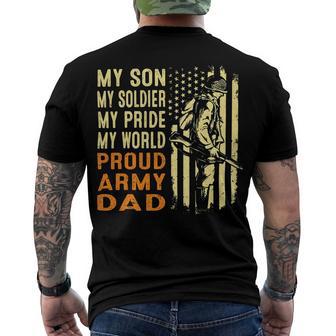 My Son Is Soldier Proud Military Dad 715 Shirt Men's Crewneck Short Sleeve Back Print T-shirt | Favorety CA