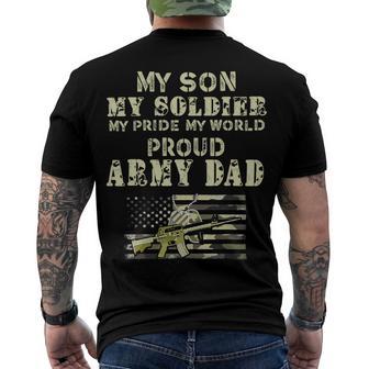 My Son My Soldier My Pride My World 695 Shirt Men's Crewneck Short Sleeve Back Print T-shirt | Favorety