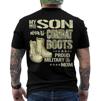 My Son Wears Combat Boots Proud 691 Shirt Men's Crewneck Short Sleeve Back Print T-shirt | Favorety AU