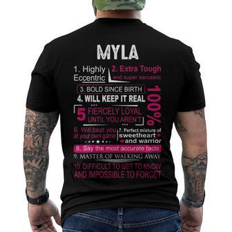 Myla Name Myla Name Men's T-Shirt Back Print - Seseable