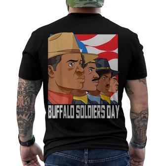 National Buffalo Soldiers Day July 28Th Patriotic Men's T-shirt Back Print - Seseable