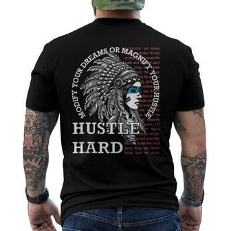 Native American Hustle Hard Urban Gang Ster Clothing Men's Back Print T-shirt | Mazezy