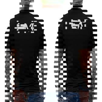 Nebraska Home Love US State Outline Silhouette Men's Back Print T-shirt | Mazezy
