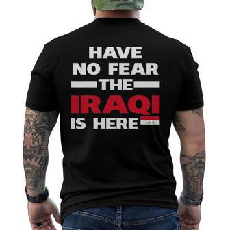 Have No Fear The Iraqi Is Here Proud Iraq Pride Flag Men's Back Print T-shirt | Mazezy