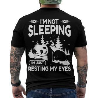 Mens Im Not Sleeping Im Just Resting My Eyes Dad Apparel Men's T-shirt Back Print - Seseable