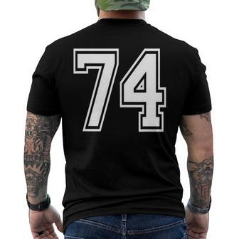 Number 74 Birthday 74Th Sports Player Team Numbered Jersey Men's Back Print T-shirt | Mazezy