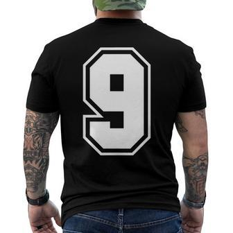 Number 9 Counting 9Th Birthday Men's Back Print T-shirt | Mazezy