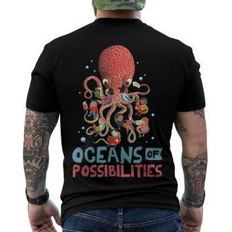 Oceans Of Possibilities Summer Reading 2022 Octopus Men's Back Print T-shirt | Mazezy