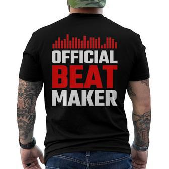 Official Beat Maker Audio Music Producer Hip Hop Men's Back Print T-shirt | Mazezy