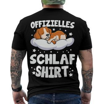 Official Sleepshirt Pyjamas Beagle Dogs 210 Beagle Dog Men's T-shirt Back Print - Seseable