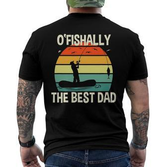 Ofishally The Best Dad Vintage For Fisherman Men's Back Print T-shirt | Mazezy