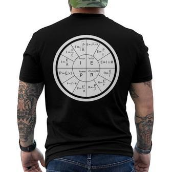 Ohms Law Electrical Engineering Engineer Men's Back Print T-shirt | Mazezy