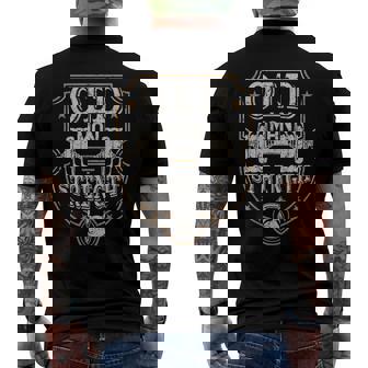 Mens Old Man Strength Gym Fathers Day For Dad Men's Back Print T-shirt | Mazezy