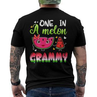 One In A Melon Grammy Watermelon Men's Back Print T-shirt | Mazezy