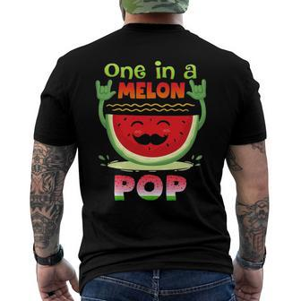 One In A Melon Pop Watermelon Men's Back Print T-shirt | Mazezy