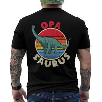 Opa Saurus I Brachiosaurus Diplodocus I Family Matching Men's Back Print T-shirt | Mazezy
