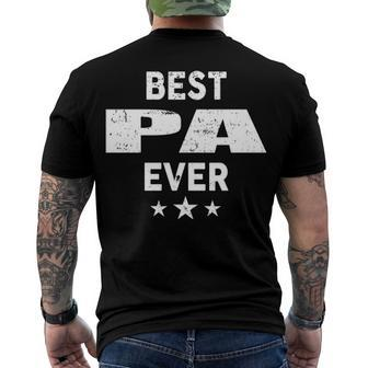 Pa Grandpa Best Pa Ever Men's T-Shirt Back Print - Seseable