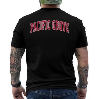 Pacific Grove California Ca Vintage Sports Red Men's Back Print T-shirt | Mazezy