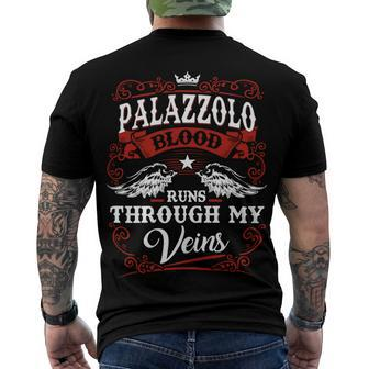 Palazzolo Name Shirt Palazzolo Family Name Men's Crewneck Short Sleeve Back Print T-shirt - Monsterry